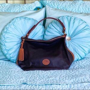 Dooney and Bourke Black Leather Hobo Shoulder Bag